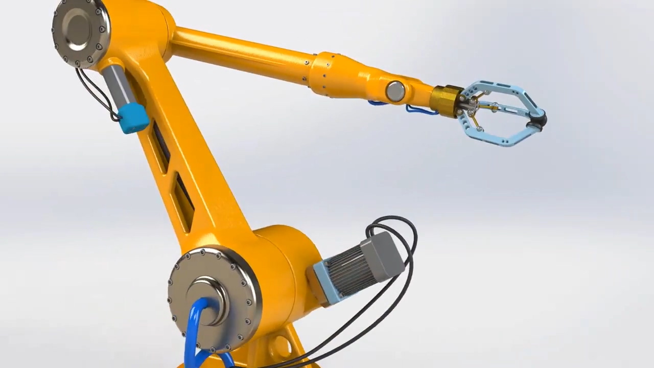 工业机器人生产线动画